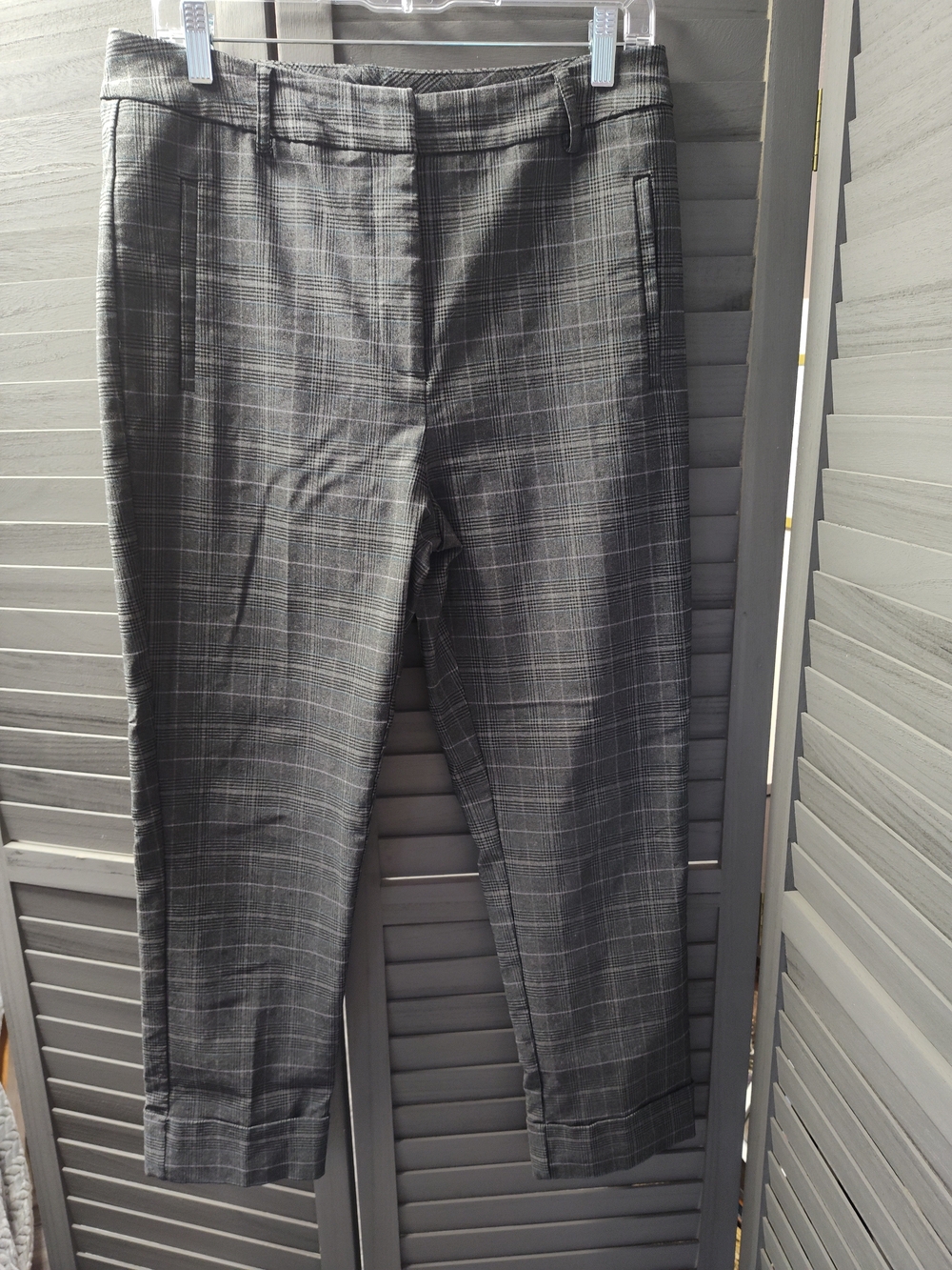 Zac & Rachel Gray Plaid Ankle Pants